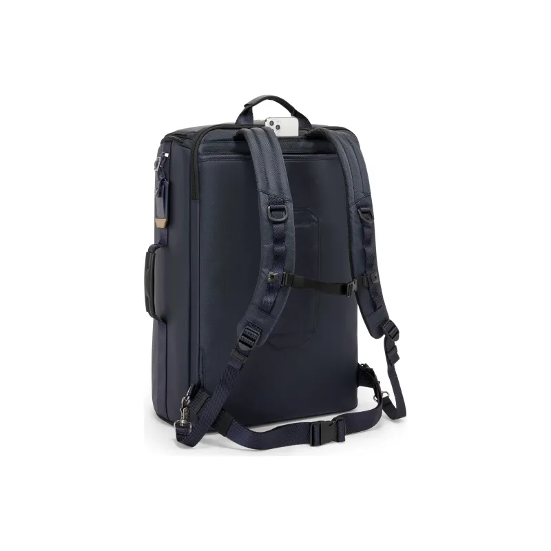 TUMI Alpha Bravo Nylon Backpack Men's Blue & Brown-2