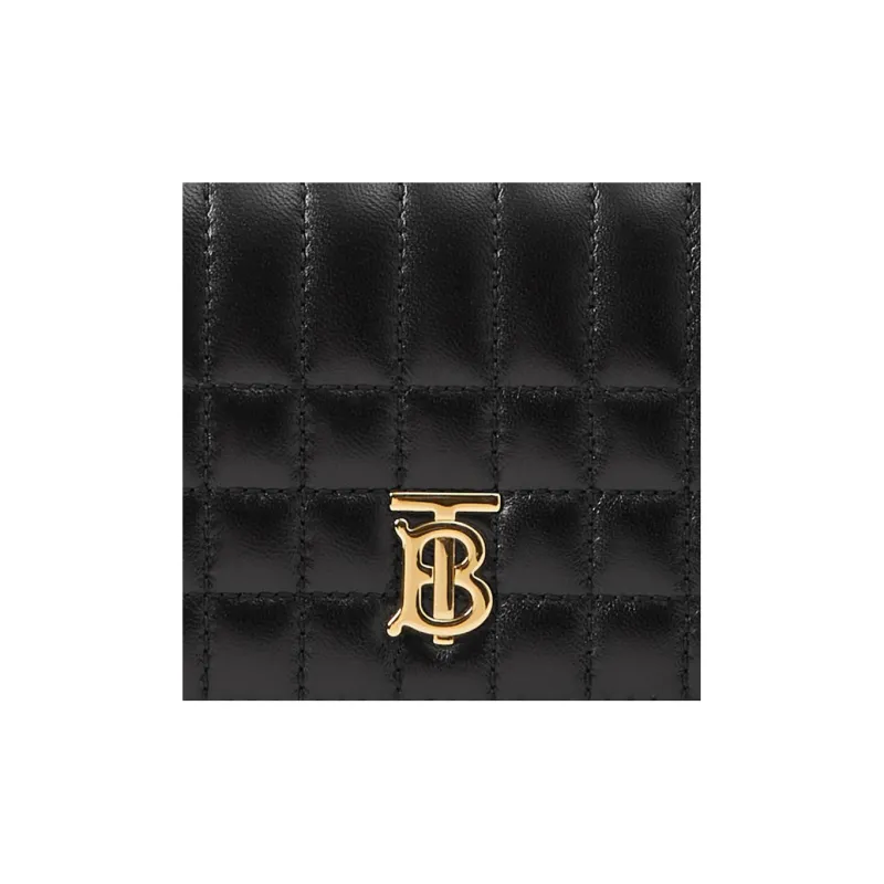 Burberry Quilted Leather Lola Continental Wallet Black /Light Gold-3