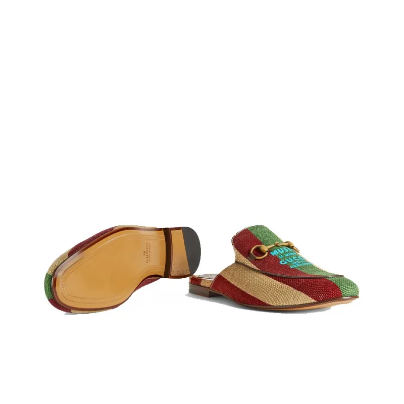 GUCCI 100 Baiadera Closed Toe Slippers Men's Multicolor-4