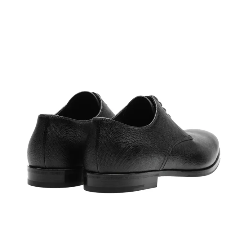 PRADA Saffiano Leather Derby Shoes-2