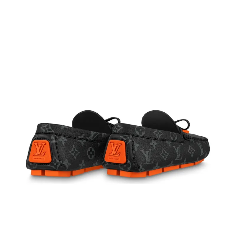 LOUIS VUITTON Driver Casual Shoes Men's Black-4