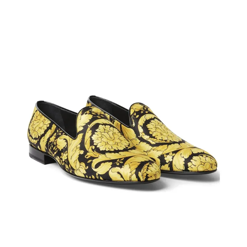 VERSACE Barocco Satin Slippers-2