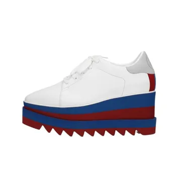 Stella McCartney Elyse Wedge Heel Platform Shoes Women's White