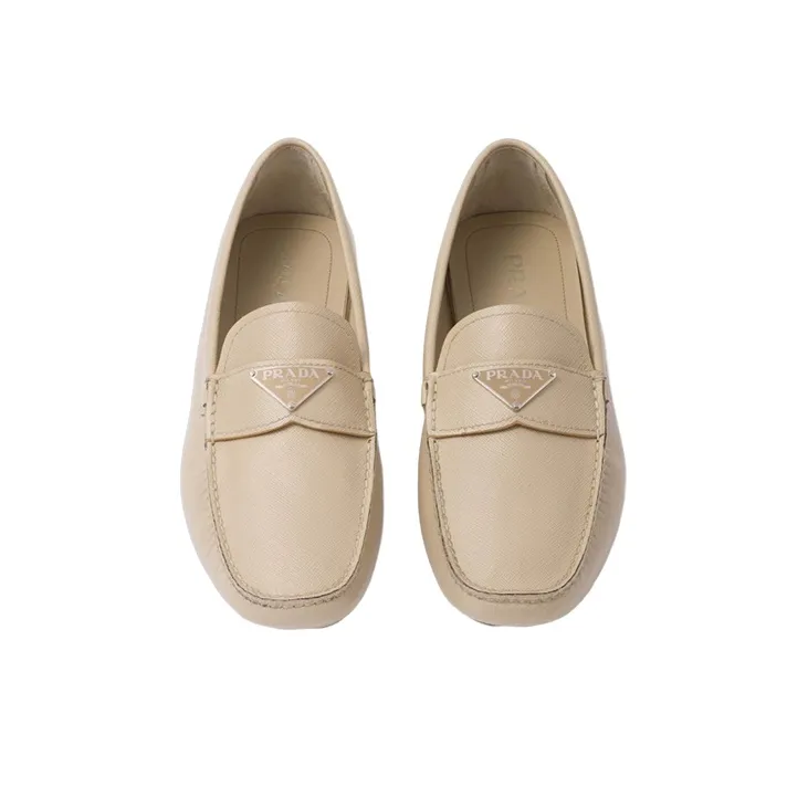 PRADA Triangle-logo Penny-slot Loafers-3