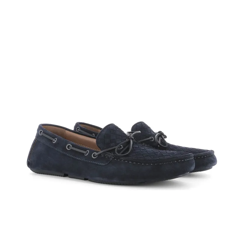 Bottega Veneta Intrecciato Casual Shoes Men's Blue-2