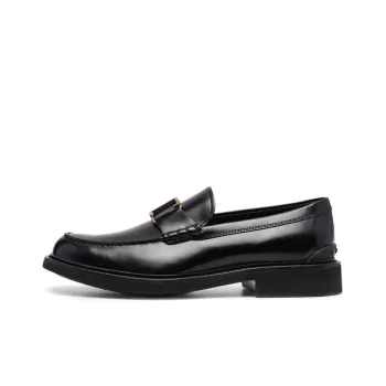 TOD'S T Timeless Logo Plaque Loafers