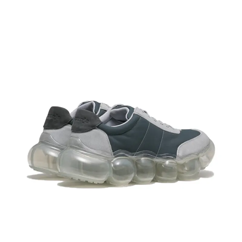 Grounds Jewelry Classic Nylon Low-Top Platform Shoes Unisex Charcoal Gray-1