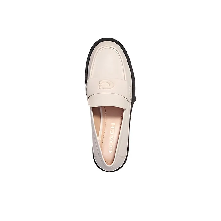 COACH Loafers 4.5cm Women's White-3