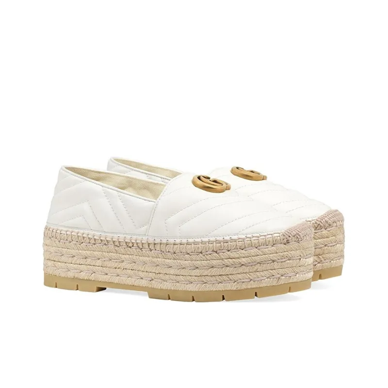 GUCCI Platform Shoes Women's White-2