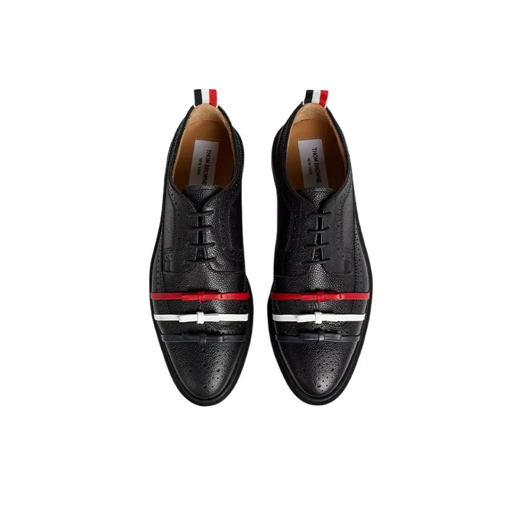 THOM BROWNE Three-bow Longwing Brogues-3