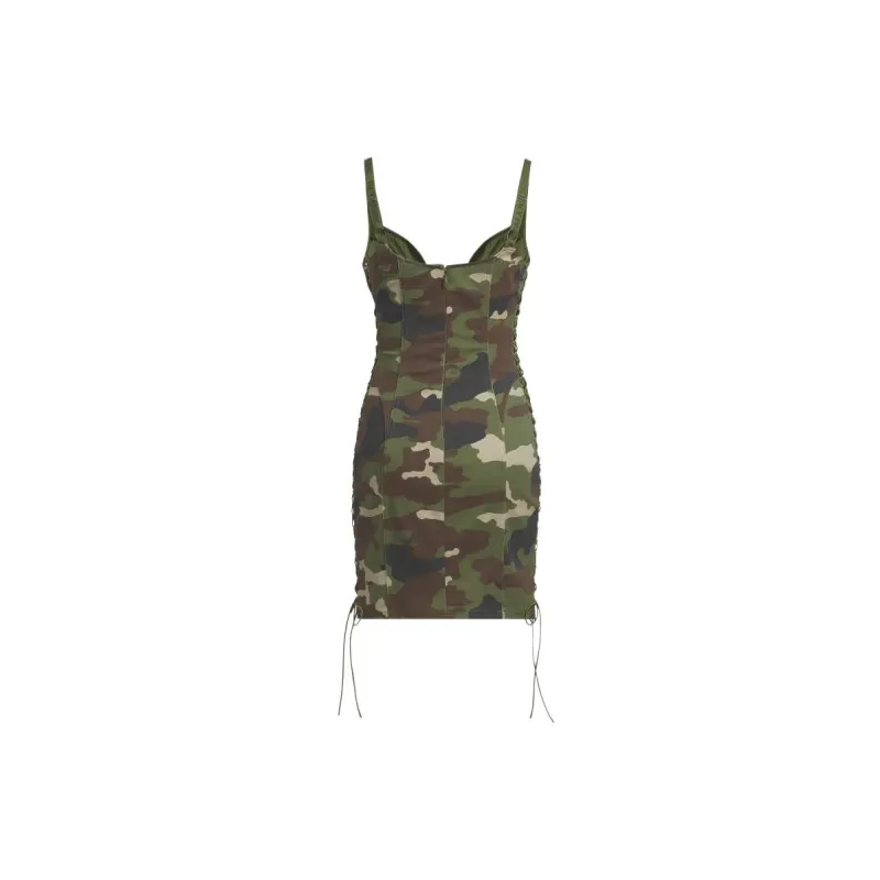 Adidas Ivy Park Twill Mini Dress Aop Camo-1