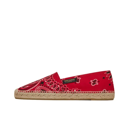 SAINT LAURENT Espadrilles Men's Casual Shoes Men Low-Top Red