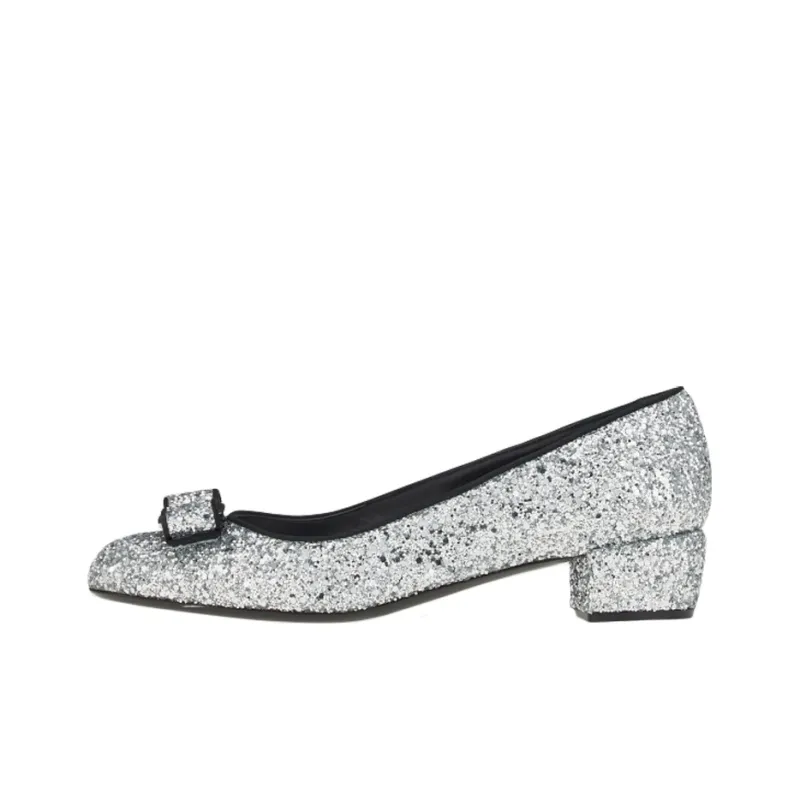 Ferragamo Vara High Heels Women's Silver-0