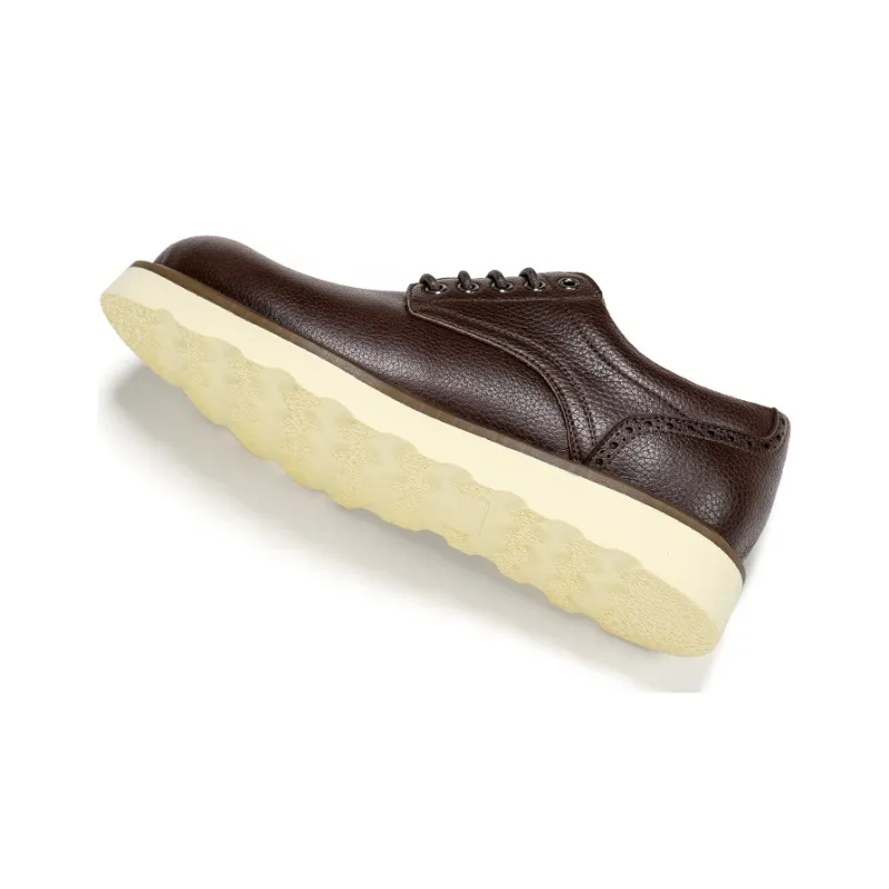 LEAVELAND Men's Casual Shoes Men Low Top Black/Brown-9