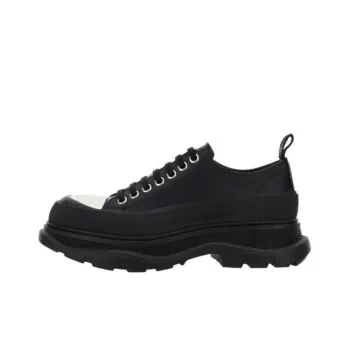 Alexander McQueen Tread Slick Lace Up Shoes 'Black White Toe'