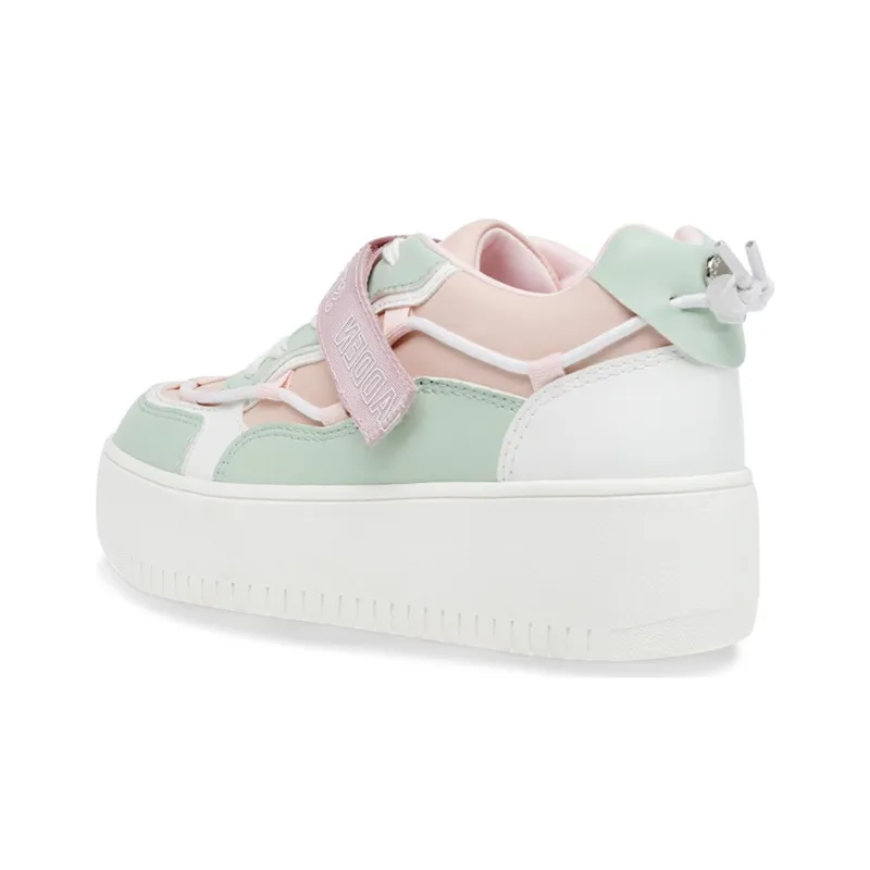 STEVE MADDEN Off Court Platform Shoes Women's Pink Green-2