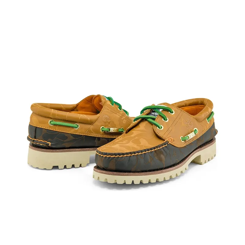 Timberland BAPE X 3-Eye Classic 'Wheat Camo'-3