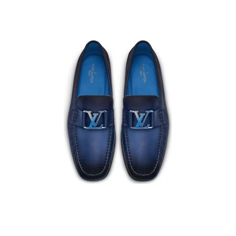 LOUIS VUITTON Montaigne Loafers 'Blue'-3