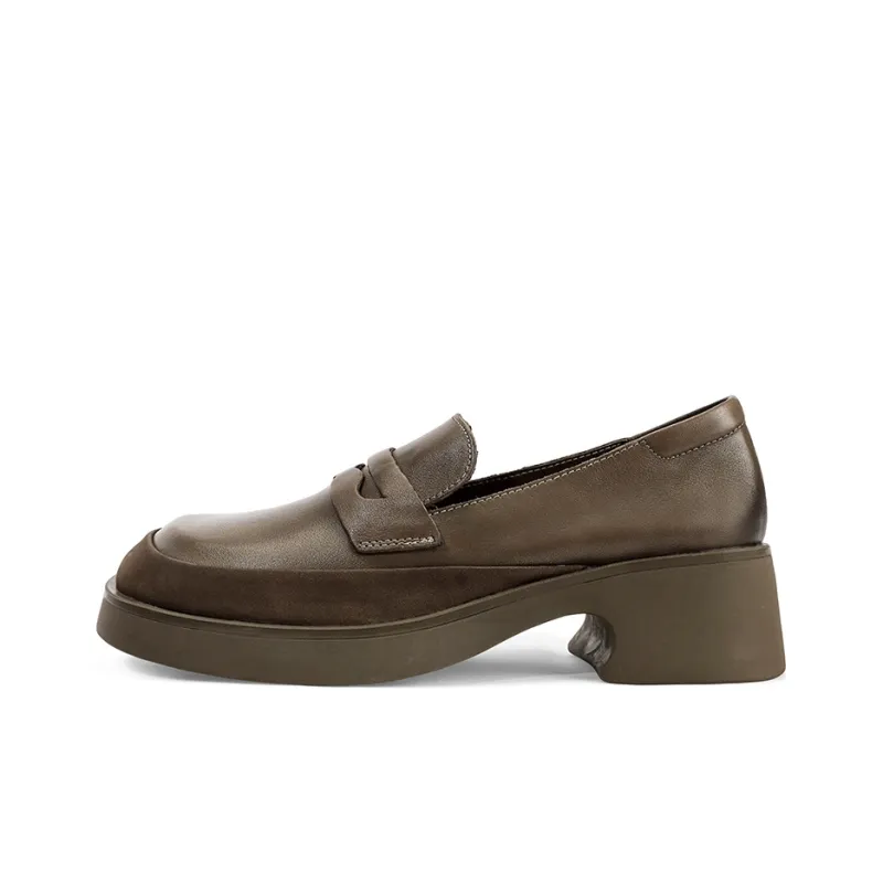 OCCAMAN Loafers Women's Low Top Black/Khaki-4