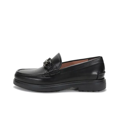 Ferragamo Ready Leather Shoes Black Male