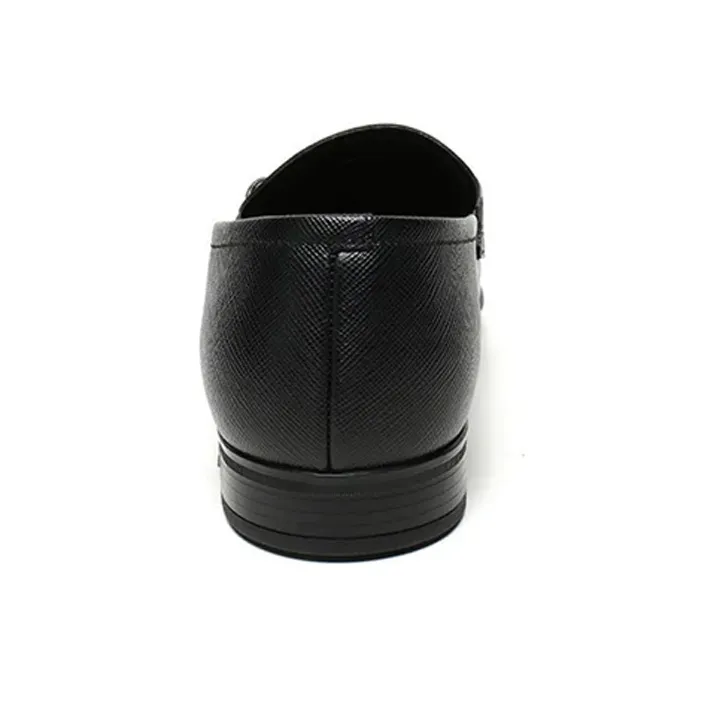 PRADA Casual Leather Shoes Men's Black-4