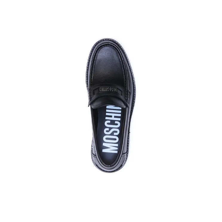 MOSCHINO Double Question Series Mark Men's Casual Shoes Men's Black-4
