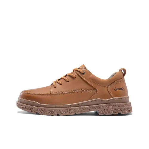 Jeep Men's Casual Shoes Men Low-Top Yellow Brown