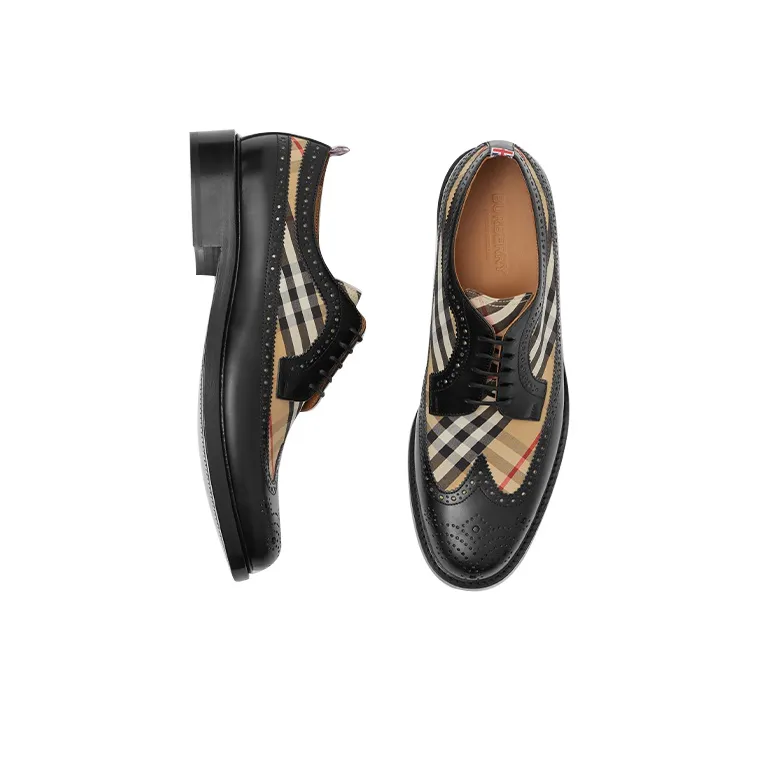 Burberry Vintage Dress Shoes Men's Black-4