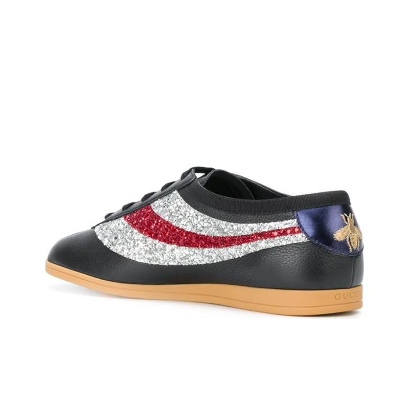 GUCCI Falacer Casual Shoes Men's Black White Red-2
