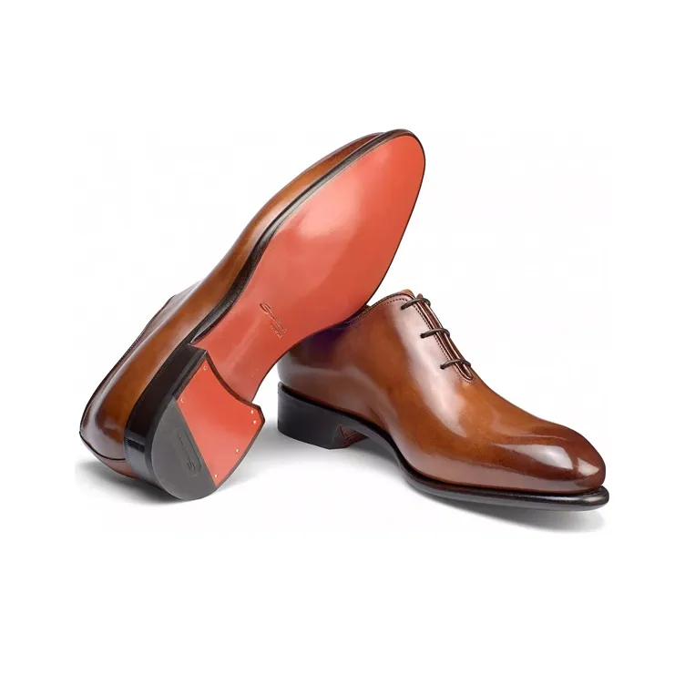 Santoni Almond-toe Leather Derby Shoes-4