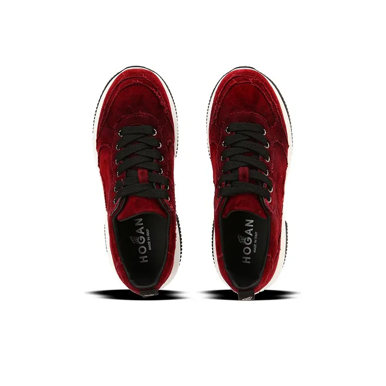 HOGAN Maxi I Active Low-Top Platform Shoes Women's Gradient Red-2