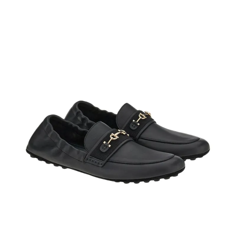 Ferragamo Gancini Men's Casual Shoes Men Low Top Black-1