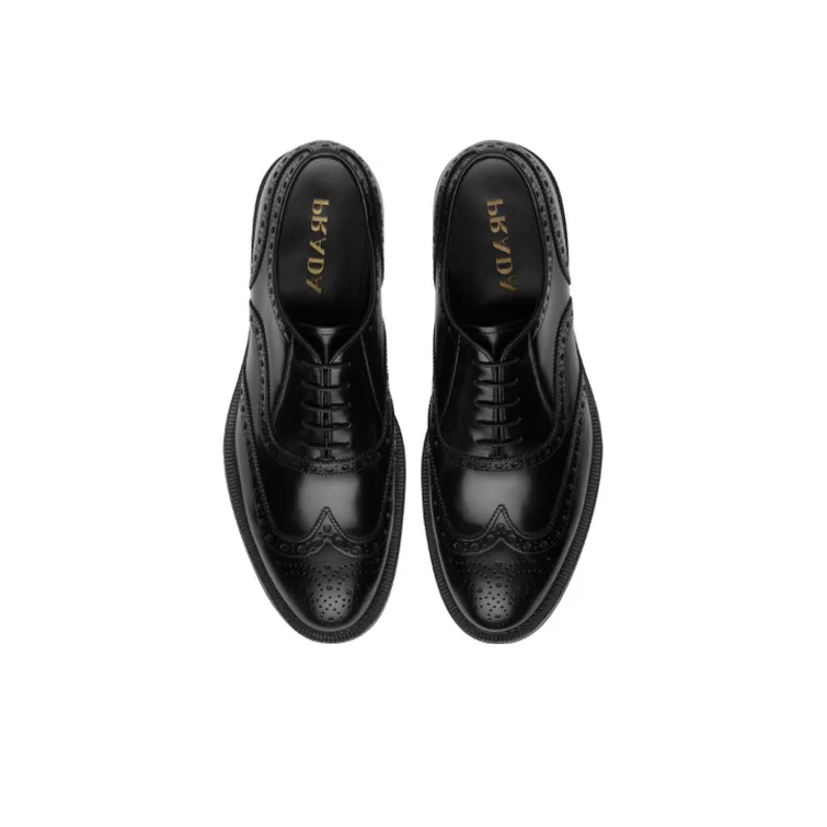 PRADA Dress Shoes Men Low-Top Black-3
