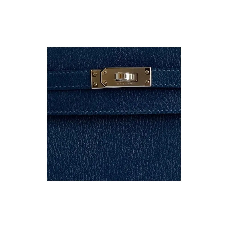 HERMES Kelly Mysore Goat Skin Kelly Bag Handbags Women's S4 Deep Blue Dark Blue-5
