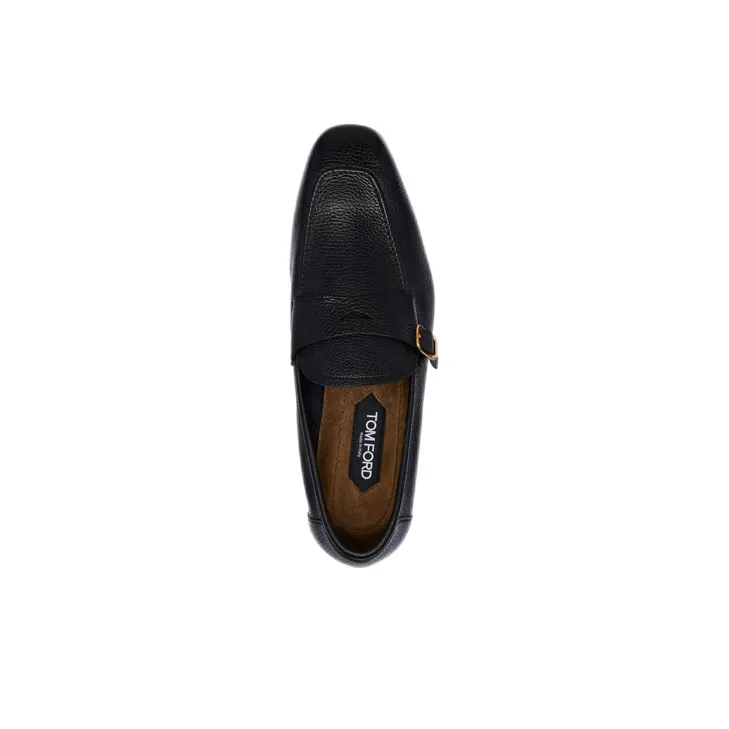 TOM FORD Grained Square-toe Loafers-3