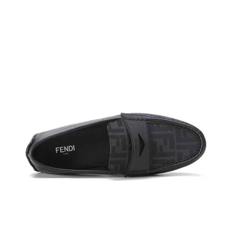 FENDI FF Casual Shoes Men's Black-4