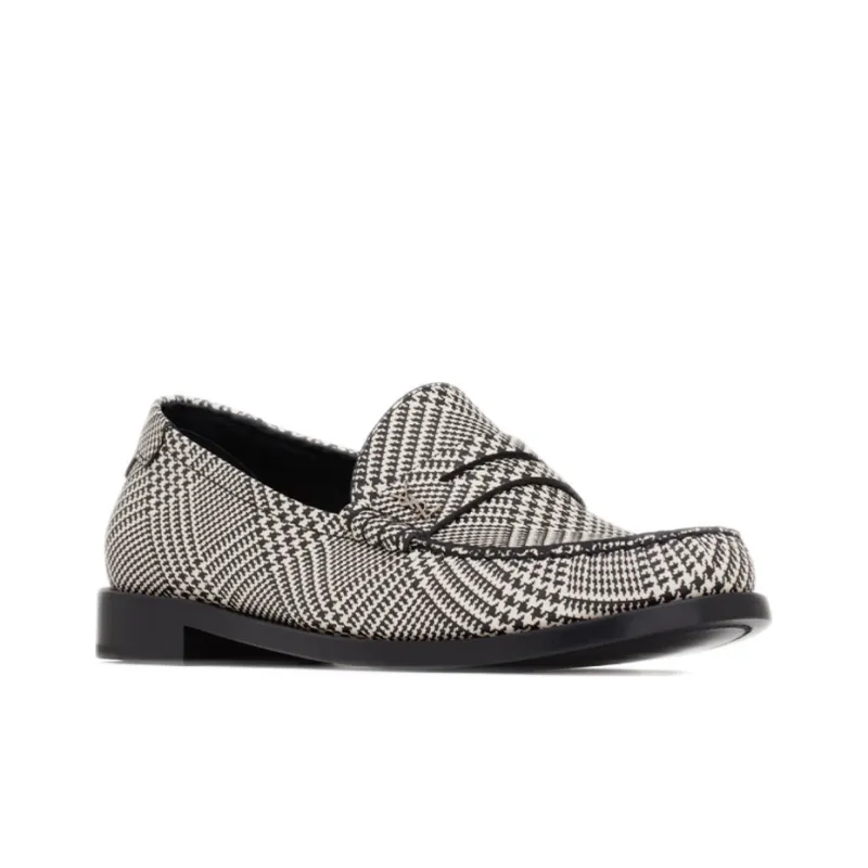 SAINT LAURENT Checked Slip-on Loafers-2