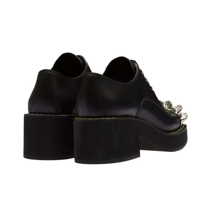 MIU MIU Casual Shoes Women's Black Silver-4