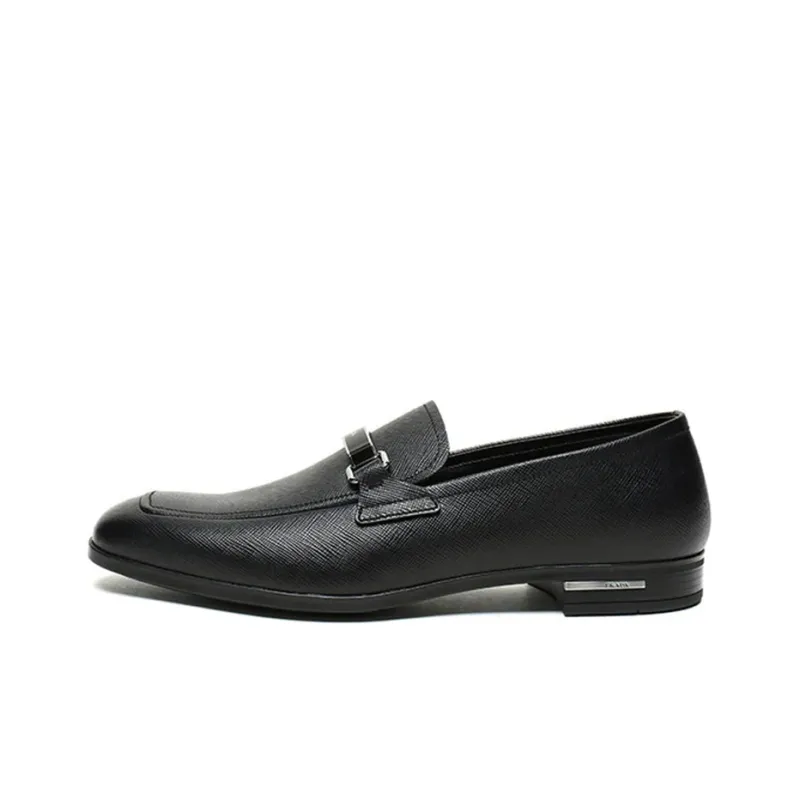 PRADA Casual Leather Shoes Men's Black-0