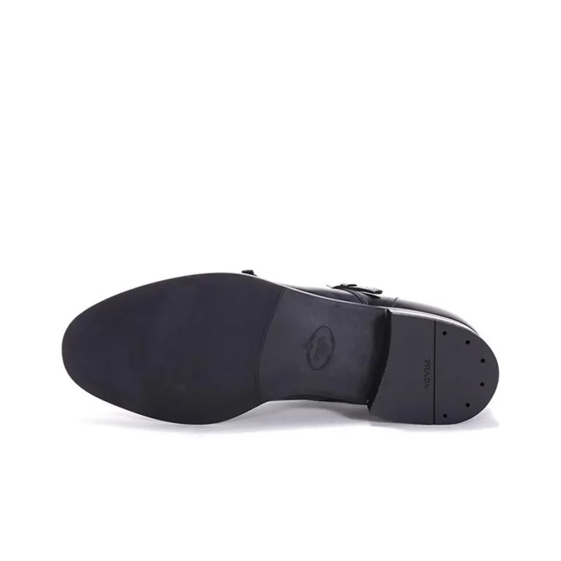 PRADA Dress Shoes Men Low-Top Black-4