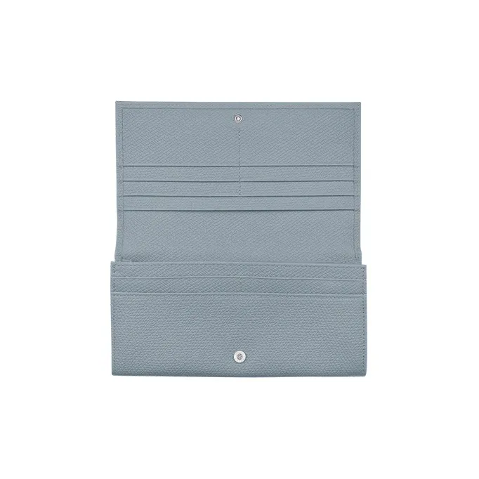 LONGCHAMP Roseau Cow Leather Wallet Women's Blue-2