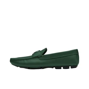 PRADA Saffiano Men's Casual Shoes Men Low Top Jadeite Green