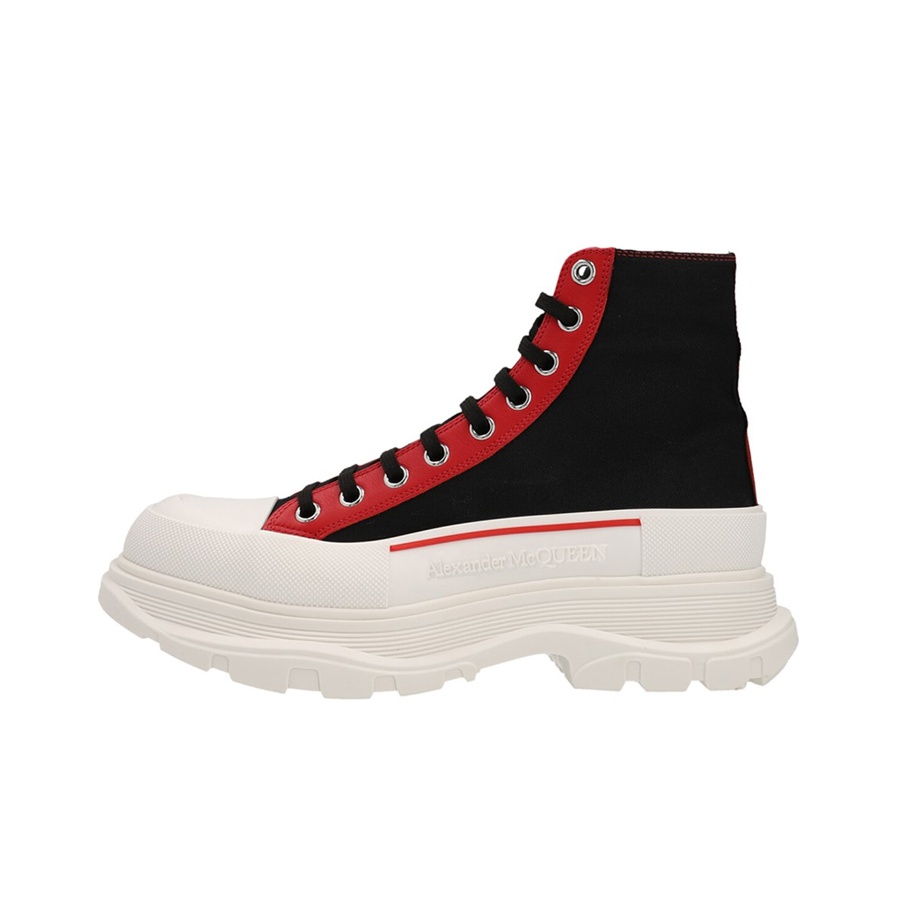 Alexander Mcqueen Red Boots for Women s Men s Sneakers Clothing Sale New POIZON