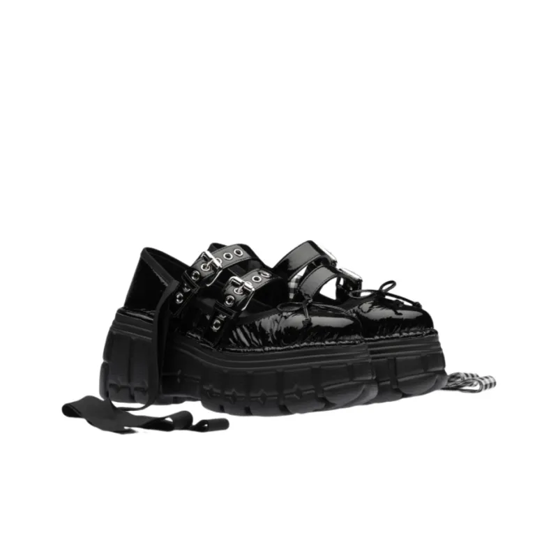 MIU MIU NAPLAK Platform Platform Shoes Women's Black-2