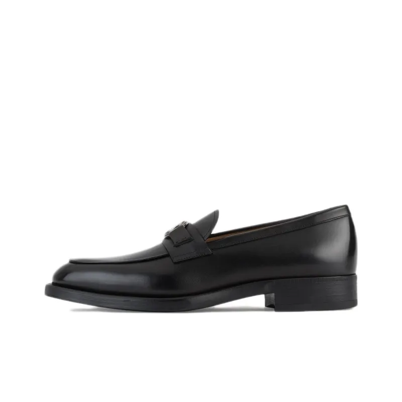 Giorgio Armani Logo-plaque Detail Loafers-0