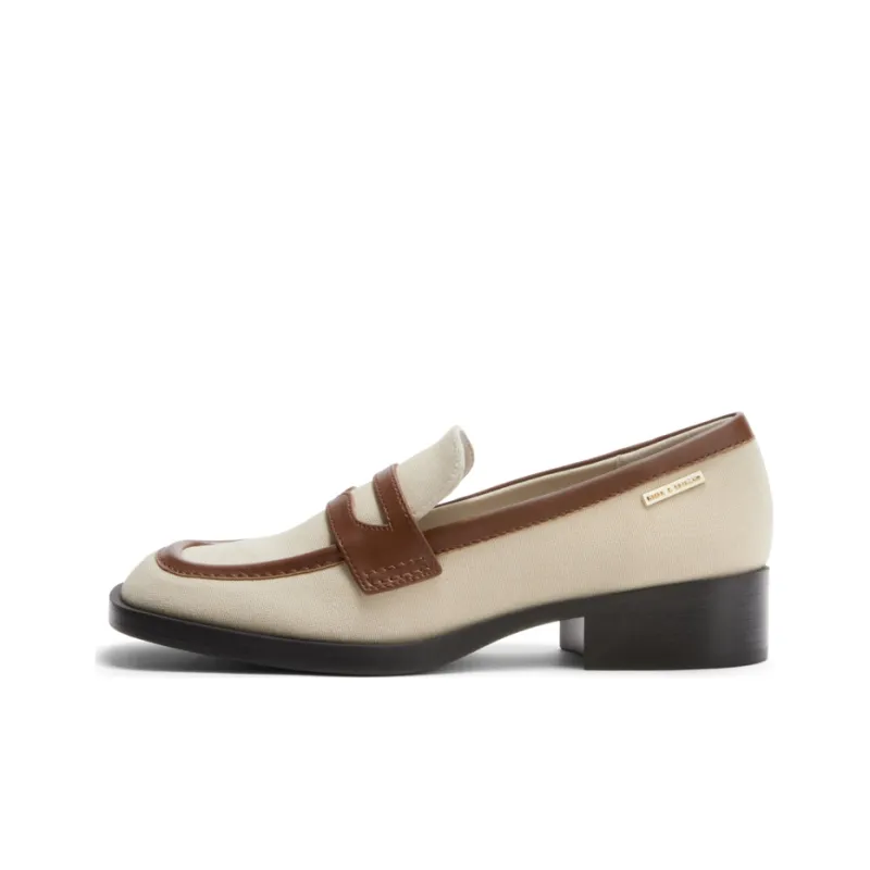 CHARLES&KEITH Loafers Women's Black/BLACK TEXTURED Black Textured/Light Blue Light Blue/Beige-9