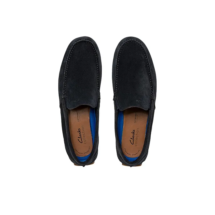 Clarks Flat Casual Shoes Marine Blue-2