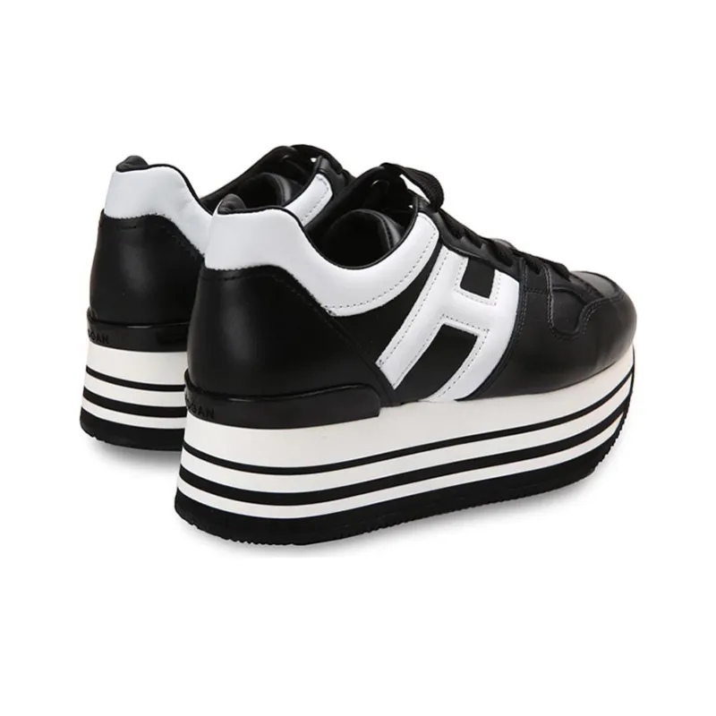 HOGAN Low Top Platform Shoes Women's Black-3