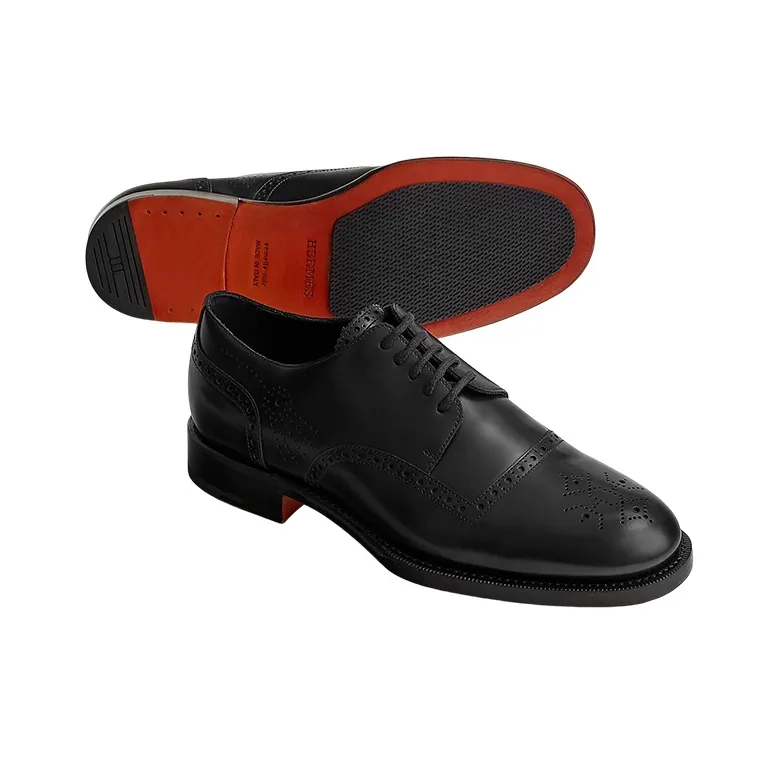 HERMES Fulham Derby Shoes Men's Black-4