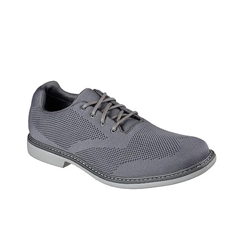 Skechers Low Top Lace Up Casual Shoes Men's Charcoal Gray-2